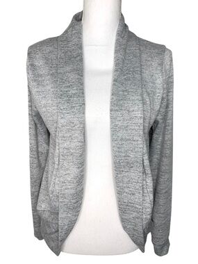 Blushed Women Open Front Cardigan Sweater Heathered Gray Size Medium